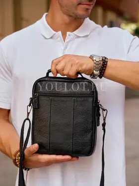 Сумка через плечо, барсетка из натуральной кожи Ryff Ryder 9074 черная