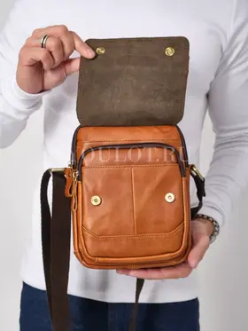 Сумка мужская через плечо, барсетка с ручкой кожаная Ryff Ryder 9147