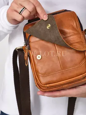 Сумка мужская через плечо, барсетка с ручкой кожаная Ryff Ryder 9147