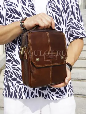 Сумка мужская на плечо из натуральной кожи Ryff Ryder 9155