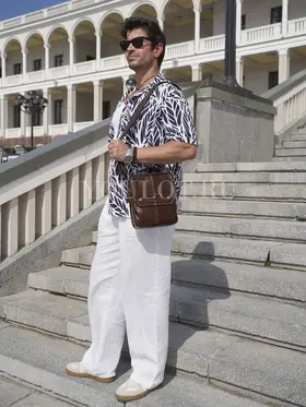 Сумка мужская на плечо из натуральной кожи Ryff Ryder 9155