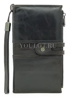 Кошелек женский из кожи Briefcase C2156 для документов коричневый