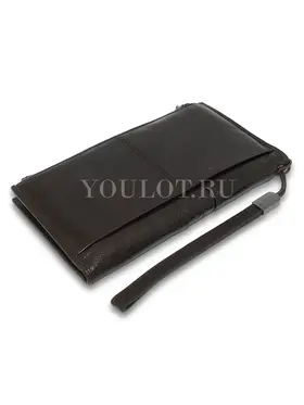 Кошелек женский из кожи Briefcase C2156 для документов коричневый