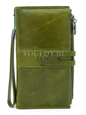 Кошелек женский Briefcase C2156 для денег и документов зеленый