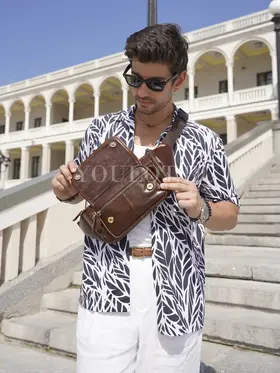 Бананка через плечо Ruff Ryder 1390-1, сумка на пояс из натуральной кожи