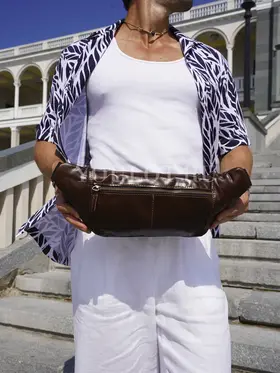 Бананка через плечо Ruff Ryder 1390-1, сумка на пояс из натуральной кожи