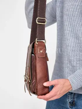 Сумка мужская через плечо большая из натуральной кожи Ryff Ryder 1471-3