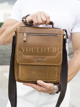 Кожаная сумка Ryff Ryder 1660-2 через плечо мужская premium