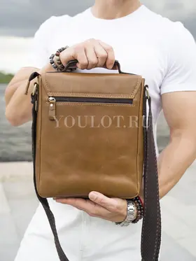 Кожаная сумка Ryff Ryder 1660-2 через плечо мужская premium