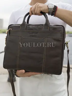 Кожаный портфель мужской Ruff Ryder 1811-1 с ремнем через плечо