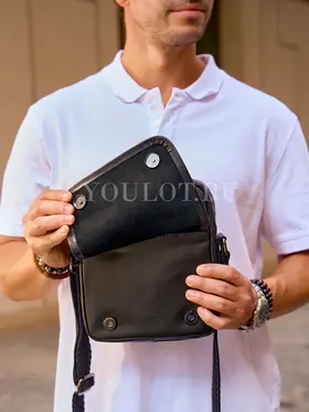 Сумка мужская через плечо, барсетка из натуральной кожи Ryff Ryder 1857