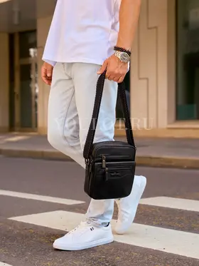 Сумка мужская через плечо, барсетка из натуральной кожи Ryff Ryder 1857