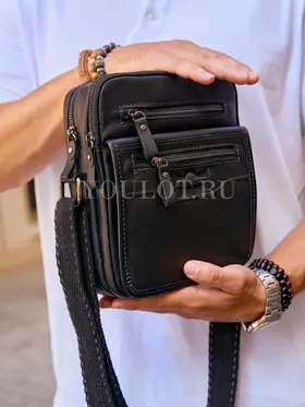 Сумка мужская через плечо, барсетка из натуральной кожи Ryff Ryder 1857