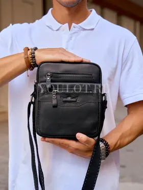 Сумка мужская через плечо, барсетка из натуральной кожи Ryff Ryder 1857