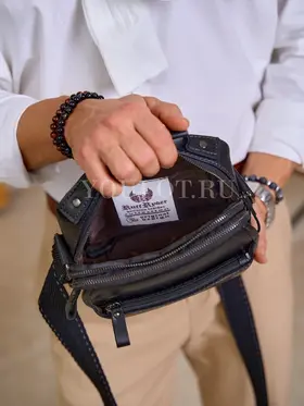 Сумка мужская через плечо из натуральной кожи комфорт Ruff Ryder 1861