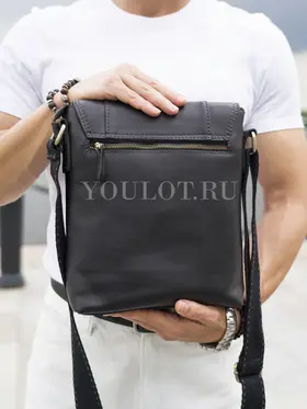 Мужская кожаная сумка Ryff Ryder 1900 через плечо крупная из натуральной кожи