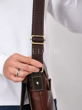 Сумка мужская через плечо большая из натуральной кожи Ryff Ryder 1904