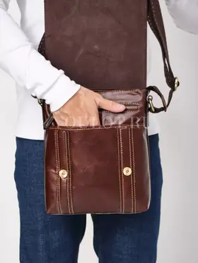 Сумка мужская через плечо большая из натуральной кожи Ryff Ryder 1904