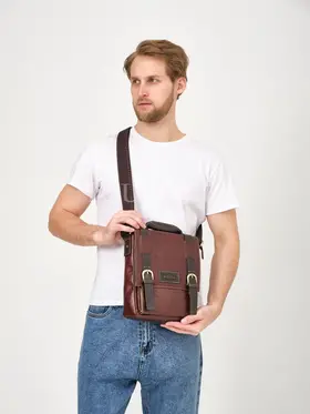 Мужская сумка через плечо Ryff Ryder 2050 из 100% натуральной кожи