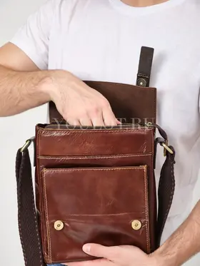 Мужская сумка через плечо Ryff Ryder 2050 из 100% натуральной кожи