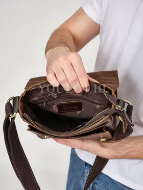 Мужская сумка через плечо Ryff Ryder 2050 из 100% натуральной кожи