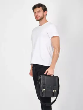 Сумка мужская через плечо, барсетка Ryff Ryder 2091 большая кожаная