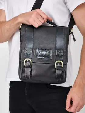 Сумка мужская через плечо, барсетка Ryff Ryder 2091 большая кожаная