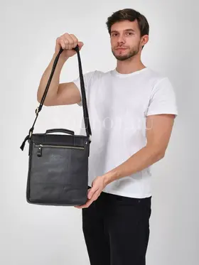 Сумка мужская через плечо, барсетка Ryff Ryder 2091 большая кожаная