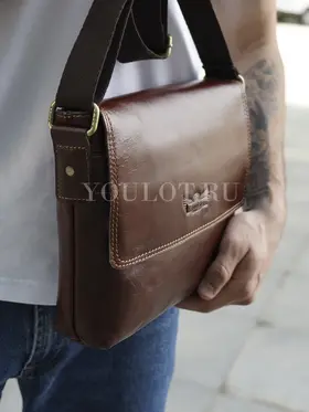 Кожаная мужская сумка Ryff Ryder 4050 через плечо для города