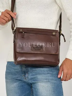 Кожаная сумка мужская через плечо Ryff Ryder 4051 универсальный дизайн