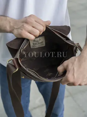 Кожаная мужская сумка через плечо универсальная Ryff Ryder 4051