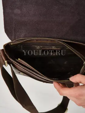 Сумка мужская кожаная с регулируемым ремнём Ryff Ryder 4053