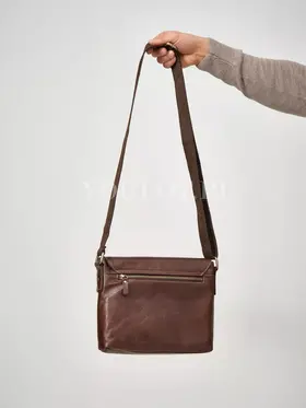 Сумка мужская кожаная с регулируемым ремнём Ryff Ryder 4053