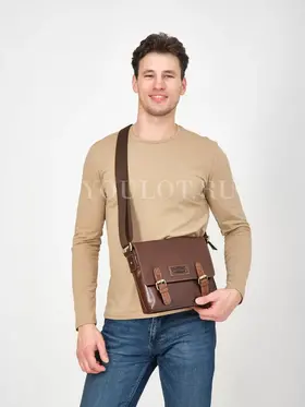 Сумка мужская через плечо Ryff Ryder 4059 кожаная на застежках