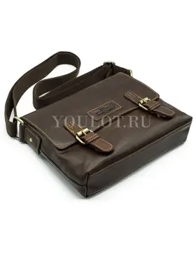 Сумка мужская через плечо Ryff Ryder 4059 кожаная на застежках