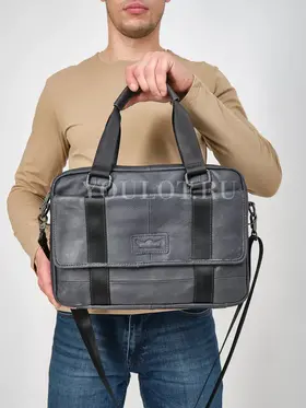 Дорожная сумка мужская Ruff Ryder 4071-1 из натуральной кожи черная