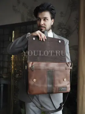 Портфель для документов Ruff Ryder 4129, сумка из натуральной кожи Old Money