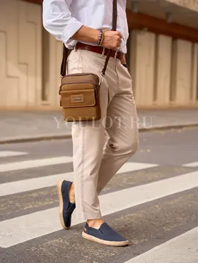 Мужская сумка через плечо из натуральной кожи премиум Ryff Ryder 4329-1