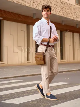 Мужская сумка через плечо из натуральной кожи премиум Ryff Ryder 4329-1