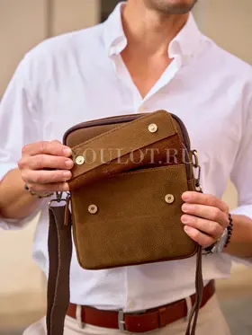 Мужская сумка через плечо из натуральной кожи премиум Ryff Ryder 4329-1