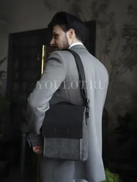 Сумка мужская через плечо Ruff Ryder 4466-1 натуральная кожа классика