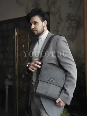 Сумка мужская через плечо Ruff Ryder 4466-1 натуральная кожа классика