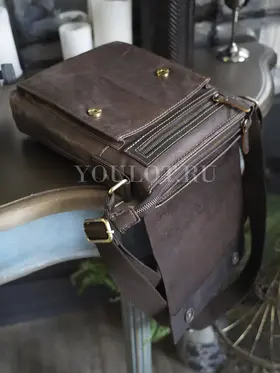 Кожаная сумка мужская Ruff Ryder 4466 с плечевым ремнём