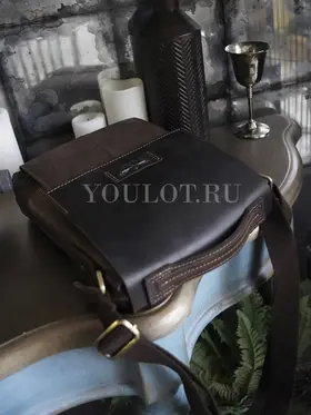 Кожаная сумка мужская Ruff Ryder 4466 с плечевым ремнём