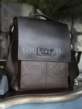 Кожаная сумка мужская Ruff Ryder 4466 с плечевым ремнём