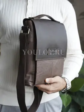 Кожаная сумка мужская Ruff Ryder 4466 с плечевым ремнём