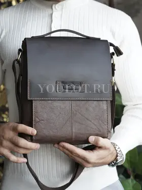 Кожаная сумка мужская Ruff Ryder 4466 с плечевым ремнём