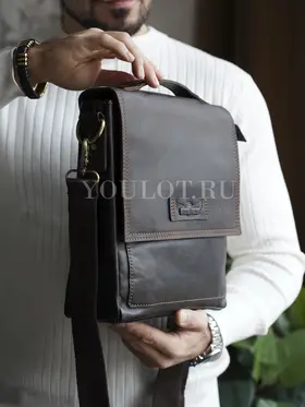 Сумка мужская через плечо Ruff Ryder 4473, барсетка большая из натуральной кожи