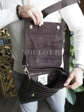 Сумка мужская через плечо Ruff Ryder 4473, барсетка большая из натуральной кожи