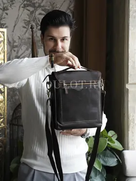 Сумка мужская через плечо Ruff Ryder 4473, барсетка большая из натуральной кожи